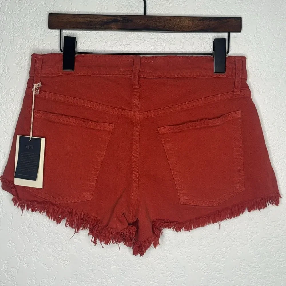 NWT The Great. the Cutoff Short Vintage Poppy Sz 26 Orange